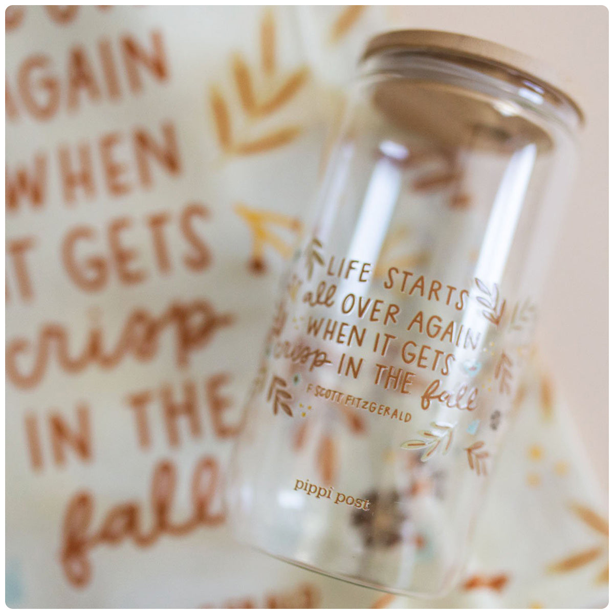 Life Starts in the Fall Glass Can