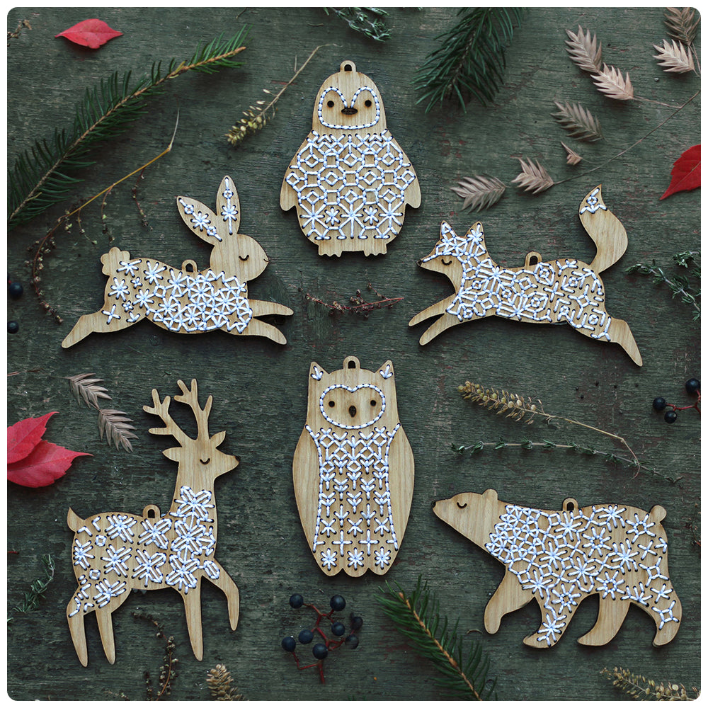 Oak Stitched Ornament Kits