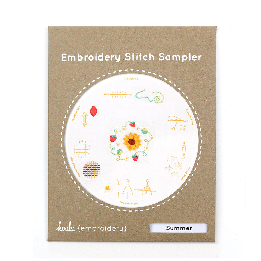 Summer Embroidery Stitch Sampler